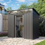KOVINSKA VRTNA HIŠKA VITAVIA LIEGE 64, MAT ANTRACIT 180X184X109 - slika 5